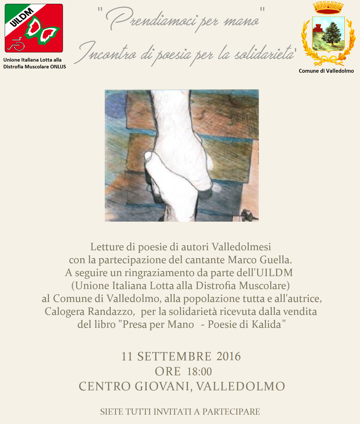Prendiamoci per mano, Valledolmo tra poesia e solidarietà