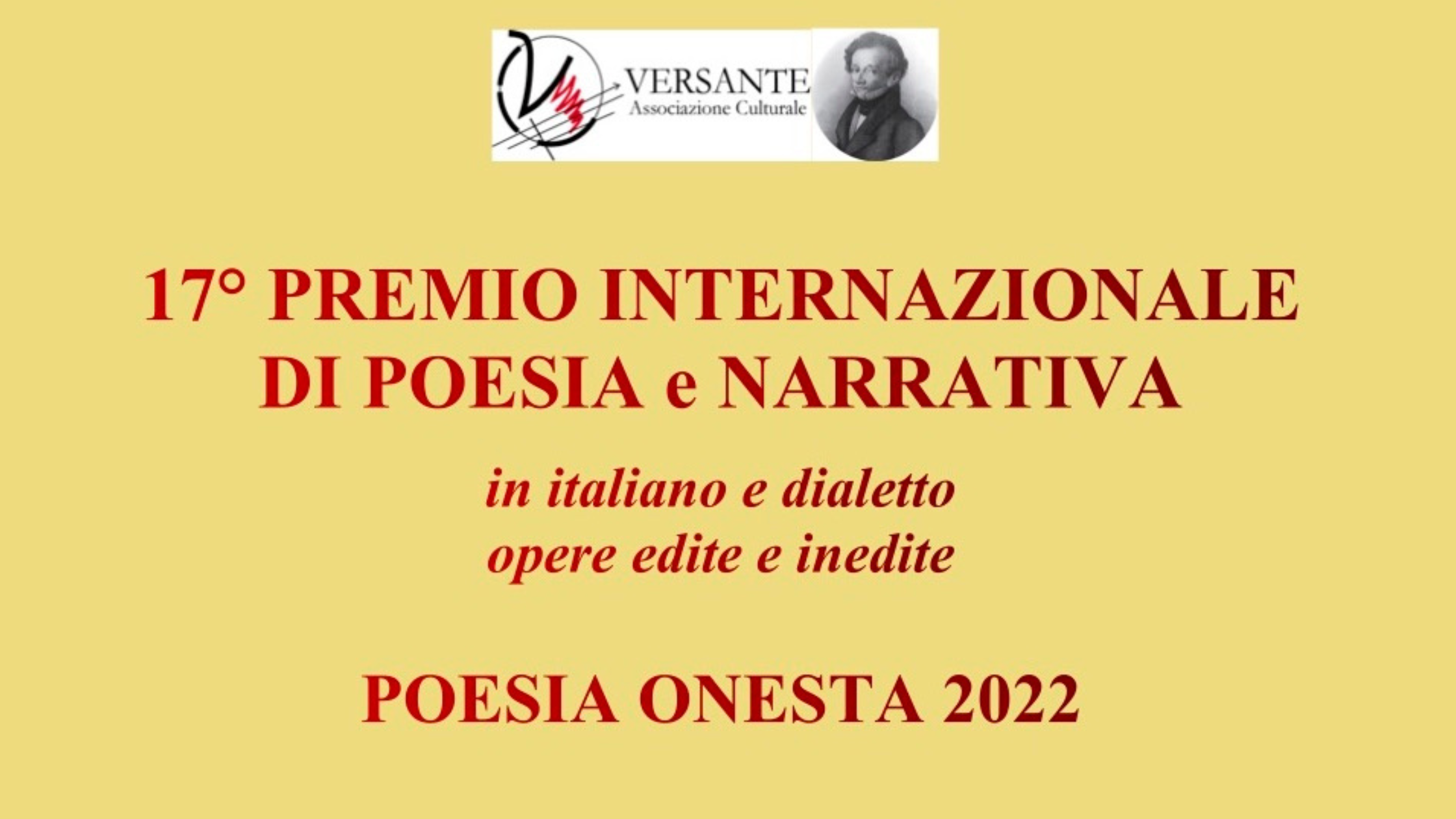 Premio Internazionale di Poesia e Narrativa “Poesia Onesta” | L’Altrove